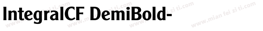 lntegralCF DemiBold字体转换